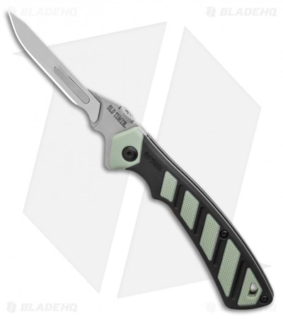 Schrade Old Timer Replaceable Blade Knife Black/Green Rubber FRN (2.75" Satin) 1 Schrade Old Timer Replaceable Blade Knife Black/Green Rubber FRN (2.75" Satin)