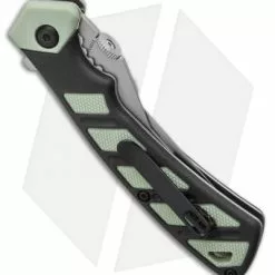 Schrade Old Timer Replaceable Blade Knife Black/Green Rubber FRN (2.75" Satin) 6 Schrade Old Timer Replaceable Blade Knife Black/Green Rubber FRN (2.75" Satin) -American Made Knives Sales Store Old Timer Replaceable Blade Rubber Handle Side