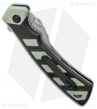 Schrade Old Timer Replaceable Blade Knife Black/Green Rubber FRN (2.75" Satin) 3 Schrade Old Timer Replaceable Blade Knife Black/Green Rubber FRN (2.75" Satin) - Image 3