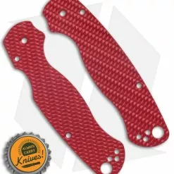 Original GOAT Spyderco PM2 Replacement Scales - OG2/Aluminum/Red -American Made Knives Sales Store Original Goat Spyderco PM2 Replacement Scales OG2 Aluminum Red BHQ 177735 jr bottlecap