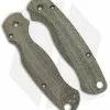 Flytanium Custom Green Canvas Micarta Lotus Scales For Spyderco Paramilitary 2