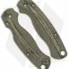Flytanium Custom Green Linen Micarta Lotus Scales For Spyderco Paramilitary 2