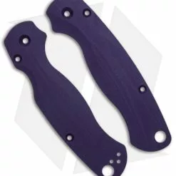 Flytanium Custom Purple G-10 Lotus Scales For Spyderco Paramilitary 2