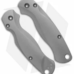 Flytanium Titanium Lotus Scales For Spyderco Paramilitary 2 - Bead Blasted