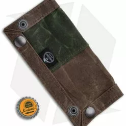 PNW Bushcraft EDC Travel Tray - Brown/OD Green Waxed Canvas -American Made Knives Sales Store PNWBushcraft Brown OD Green Waxed Canvas EDC Travel Tray BHQ 176402 jr bottlecap