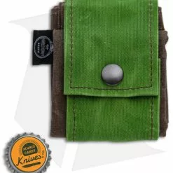 PNW Bushcraft Rugged Waxed Foraging Pouch Hip Bag - Brown OD/Green Canvas -American Made Knives Sales Store PNWBushcraft Brown OD Green Waxed Canvas Hip Pouch BHQ 176410 jr bottlecap