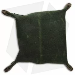 PNW Bushcraft EDC Travel/Dump Tray - Brown/OD Green Waxed Canvas -American Made Knives Sales Store PNWBushcraft Brown OD Green Waxed Canvas Travel Dump Tray BHQ 176408 jr bottom