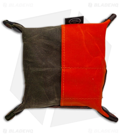PNW Bushcraft EDC Travel Tray - Camo/Orange Waxed Canvas 3 PNW Bushcraft EDC Travel Tray - Camo/Orange Waxed Canvas - Image 3