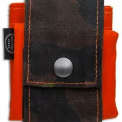 PNW Bushcraft Rugged Waxed Foraging Pouch Hip Bag - Camo/Orange Canvas