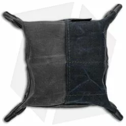 PNW Bushcraft EDC Travel Tray - Gray/Navy Waxed Canvas -American Made Knives Sales Store PNWBushcraft Gray Navy Waxed Canvas EDC Travel Tray BHQ 176405 jr back