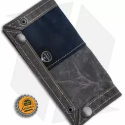 PNW Bushcraft EDC Travel Tray - Gray/Navy Waxed Canvas -American Made Knives Sales Store PNWBushcraft Gray Navy Waxed Canvas EDC Travel Tray BHQ 176405 jr bottlecap