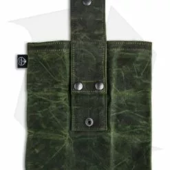 PNW Bushcraft Rugged Waxed Foraging Pouch Hip Bag - OD Green Canvas -American Made Knives Sales Store PNWBushcraft Green OD Green Waxed Canvas Hip Pouch BHQ 176411 jr back