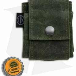 PNW Bushcraft Rugged Waxed Foraging Pouch Hip Bag - OD Green Canvas -American Made Knives Sales Store PNWBushcraft Green OD Green Waxed Canvas Hip Pouch BHQ 176411 jr bottlecap
