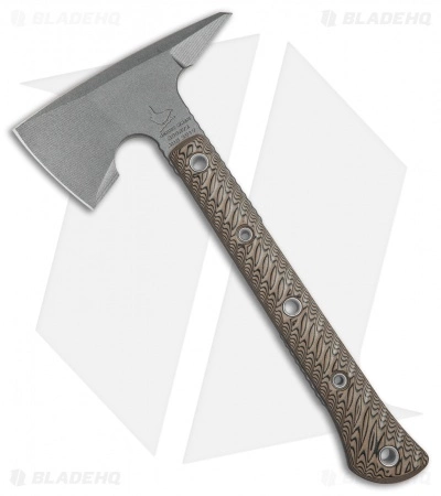 RMJ Tactical Jenny Wren 11.5" Tomahawk Axe Hyena Brown G-10 (Tungsten Cerakote) 1 RMJ Tactical Jenny Wren 11.5" Tomahawk Axe Hyena Brown G-10 (Tungsten Cerakote)