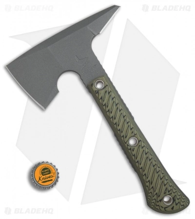 RMJ Tactical Mini Jenny 9.5" Tomahawk Axe Dirty Olive G-10 (Tungsten Cerakote) 4 RMJ Tactical Mini Jenny 9.5" Tomahawk Axe Dirty Olive G-10 (Tungsten Cerakote) - Image 4