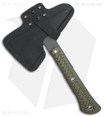 RMJ Tactical Mini Jenny 9.5" Tomahawk Axe Dirty Olive G-10 (Tungsten Cerakote) 3 RMJ Tactical Mini Jenny 9.5" Tomahawk Axe Dirty Olive G-10 (Tungsten Cerakote) - Image 3