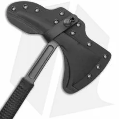 RMJ Tactical Shrike 15.75" Tomahawk Axe Black (Tungsten Cerakote) -American Made Knives Sales Store RMJ Tactical Shrike Tomahawk Axe Black Tungsten Cerakote BHQ 88583 kp sheath