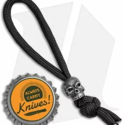 American Made Knives Sales Store -American Made Knives Sales Store Schmuckatelli Classic Skull Bead Diamond Knot Zipper Pull Black Oxide BHQ 28948 jr bottlecap