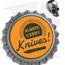 Schmuckatelli Joe Skull Lanyard Bead (Pewter) -American Made Knives Sales Store Schmuckatelli Joe Skull Lanyard Bead Pewter BHQ 14103 jr bottlecap