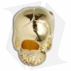 Schmuckatelli Original Classic Skull Lanyard Bead (18k Gold Plated) 4 Schmuckatelli Original Classic Skull Lanyard Bead (18k Gold Plated) -American Made Knives Sales Store Schmuckatelli Orginal Classic Skull Lanyard Bead 18k Gold Plated BHQ 76143 jr back