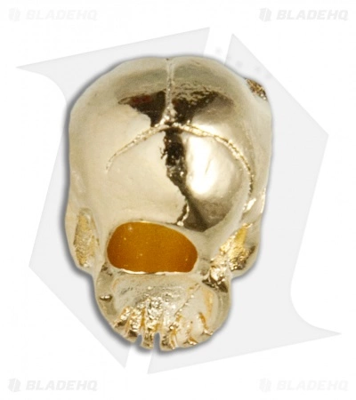 Schmuckatelli Original Classic Skull Lanyard Bead (18k Gold Plated) 2 Schmuckatelli Original Classic Skull Lanyard Bead (18k Gold Plated) - Image 2