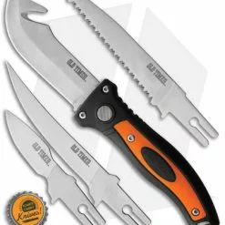 Schrade Old Timer Interchangeable Switch-It Knife Black/Orange Polymer 1129767 -American Made Knives Sales Store Schrade Old Timer Switch It Orange BHQ 116628 jr bottlecap