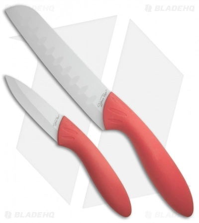 Stone River Gear Two Piece White/Pink Ceramic Knife Set - SRG23CKP 1 Stone River Gear Two Piece White/Pink Ceramic Knife Set - SRG23CKP