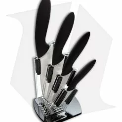 Stone River Gear 4 Piece Ceramic Kitchen Set W/ Holder - SRG43CKWH