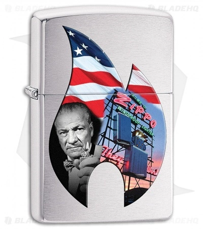 Zippo Lighter Brushed Chrome Flame Collage 11433 1 Zippo Lighter Brushed Chrome Flame Collage 11433