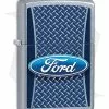 Zippo Lighter Brushed Chrome Ford Logo 11410