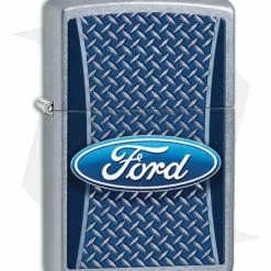 Zippo Lighter Brushed Chrome Ford Logo 11410