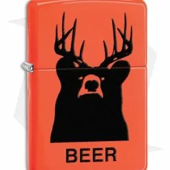 Zippo Lighter Beer Bear (Neon Orange) 11843