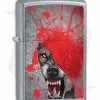 Zippo Lighter Grunge Howling Wolf (Street Chrome) 11844