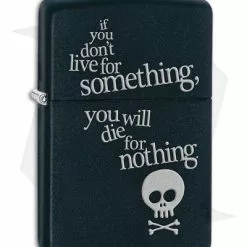 Zippo Lighter Matte Black Live For Something 11448