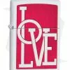 Zippo Lighter Matte White Love 11443
