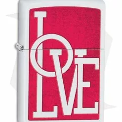 Zippo Lighter Matte White Love 11443
