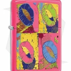 Zippo Lighter Pink Pop Lips 11444