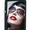Zippo Lighter Matte Black Reflective Sunglasses 11447