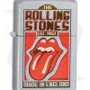 Zippo Lighter Satin Chrome Rolling Stones 11549