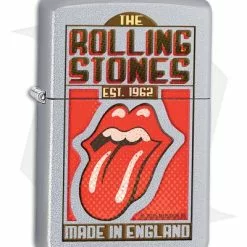 Zippo Lighter Satin Chrome Rolling Stones 11549