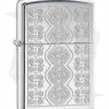 Zippo Lighter Polished Chrome Swirled Circles 28657