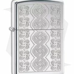 Zippo Lighter Polished Chrome Swirled Circles 28657