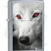 Zippo Lighter Street Chrome Red Eyed Wolf 28877