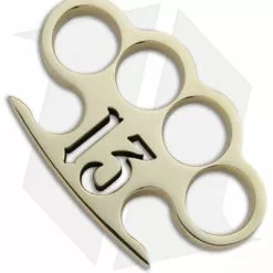 American Made Knuckles Lucky 13 Polished Brass Knuckle Weight