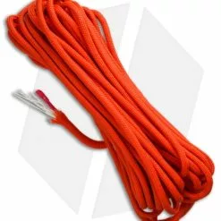 Live Fire Gear 50' Safety Orange 550 FireCord Paracord Nylon Braided 7-Strand + 1 Tinder Core