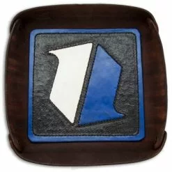 Fire Hall Knife & Leather Valet Tray W/ Blade HQ Overlay