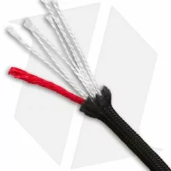 Live Fire Gear 25' Black 550 FireCord Paracord Nylon Braided 7-Strand + 1 Tinder Core -American Made Knives Sales Store firecord black single