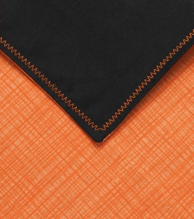 Hanks By Hank (HBH) Hanks By Hank 10" X 10" Handkerchief - Orange Crosshatch 4 Hanks By Hank (HBH) Hanks By Hank 10" X 10" Handkerchief - Orange Crosshatch - Image 4