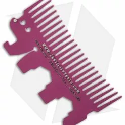 Zootility Tools Headgehog Wallet Comb Stainless Steel Multi-Tool (Magenta) HH4 -American Made Knives Sales Store headgehog wallet comb hh4 magenta side cm