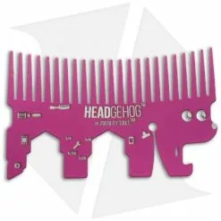 Zootility Tools Headgehog Wallet Comb Stainless Steel Multi-Tool (Magenta) HH4